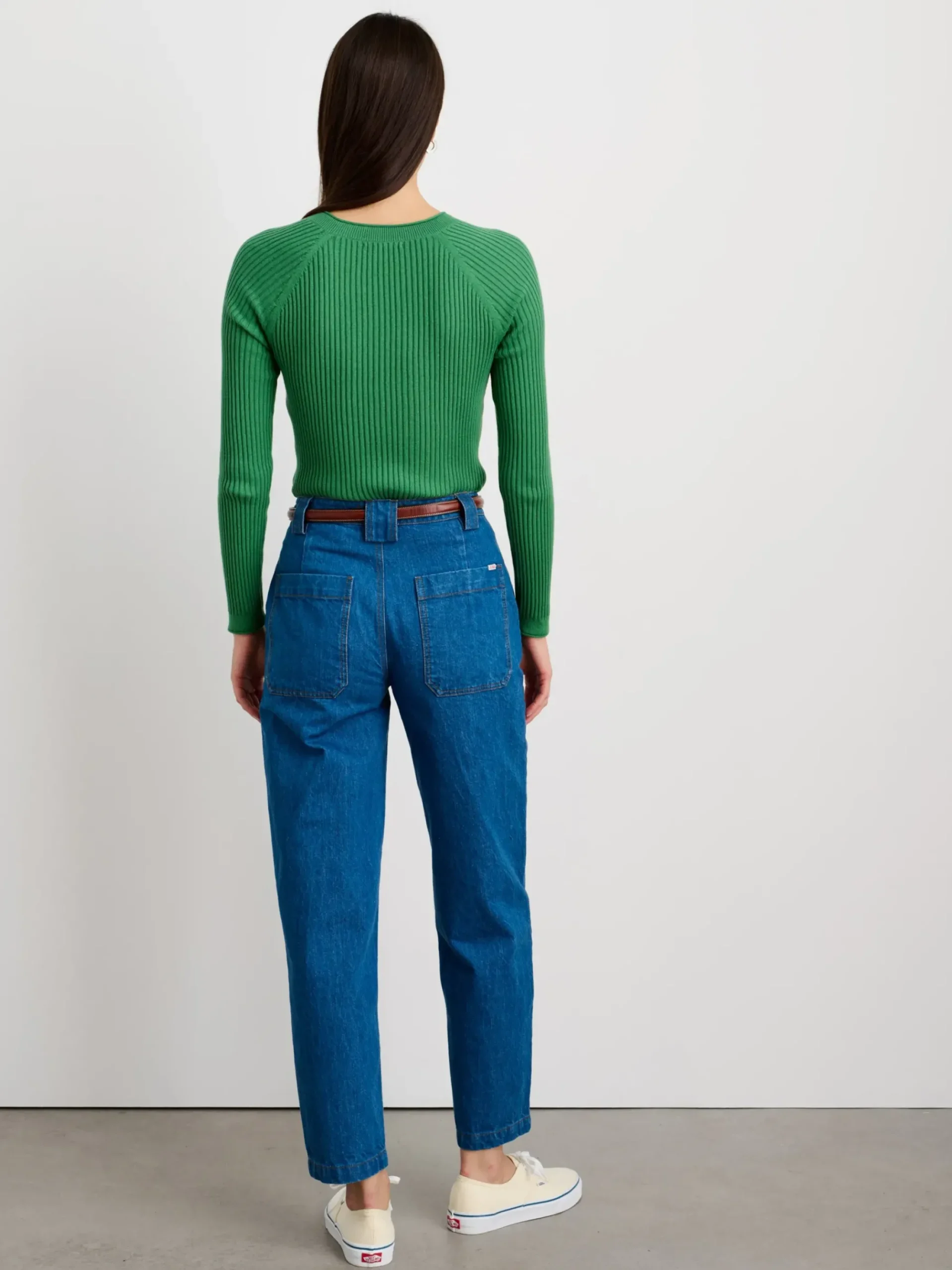 Outlet Alex Mill Ribbed Crewneck Sweater Moss