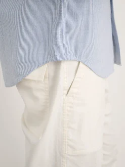 Hot Alex Mill Short Sleeve Mill Shirt In Stripe Fine Blue Stripe