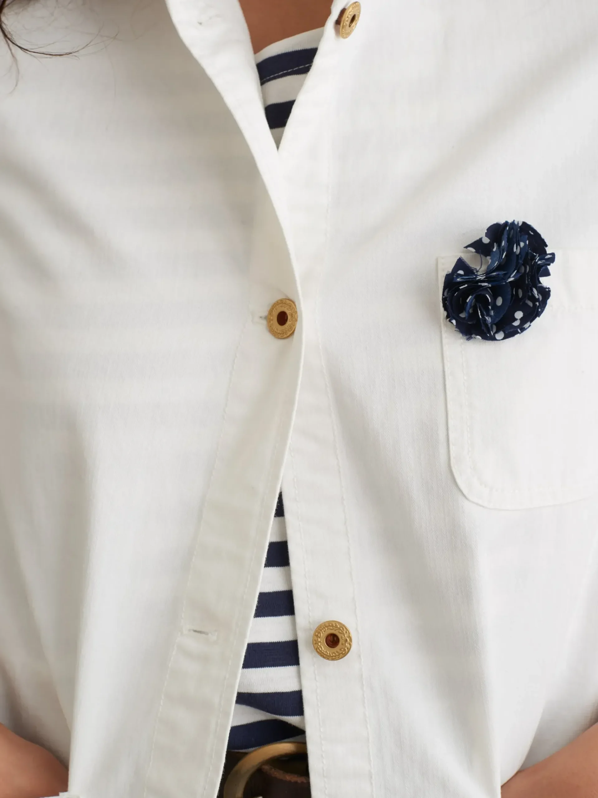Best Alex Mill Single Rosette Navy Dot