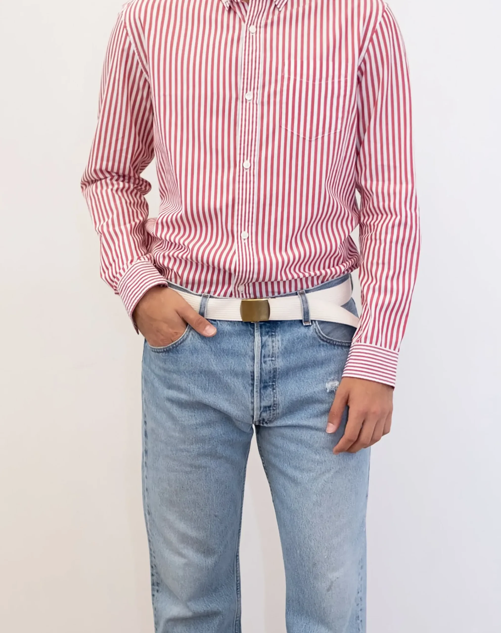 Online Alex Mill Solid Web Belt Natural
