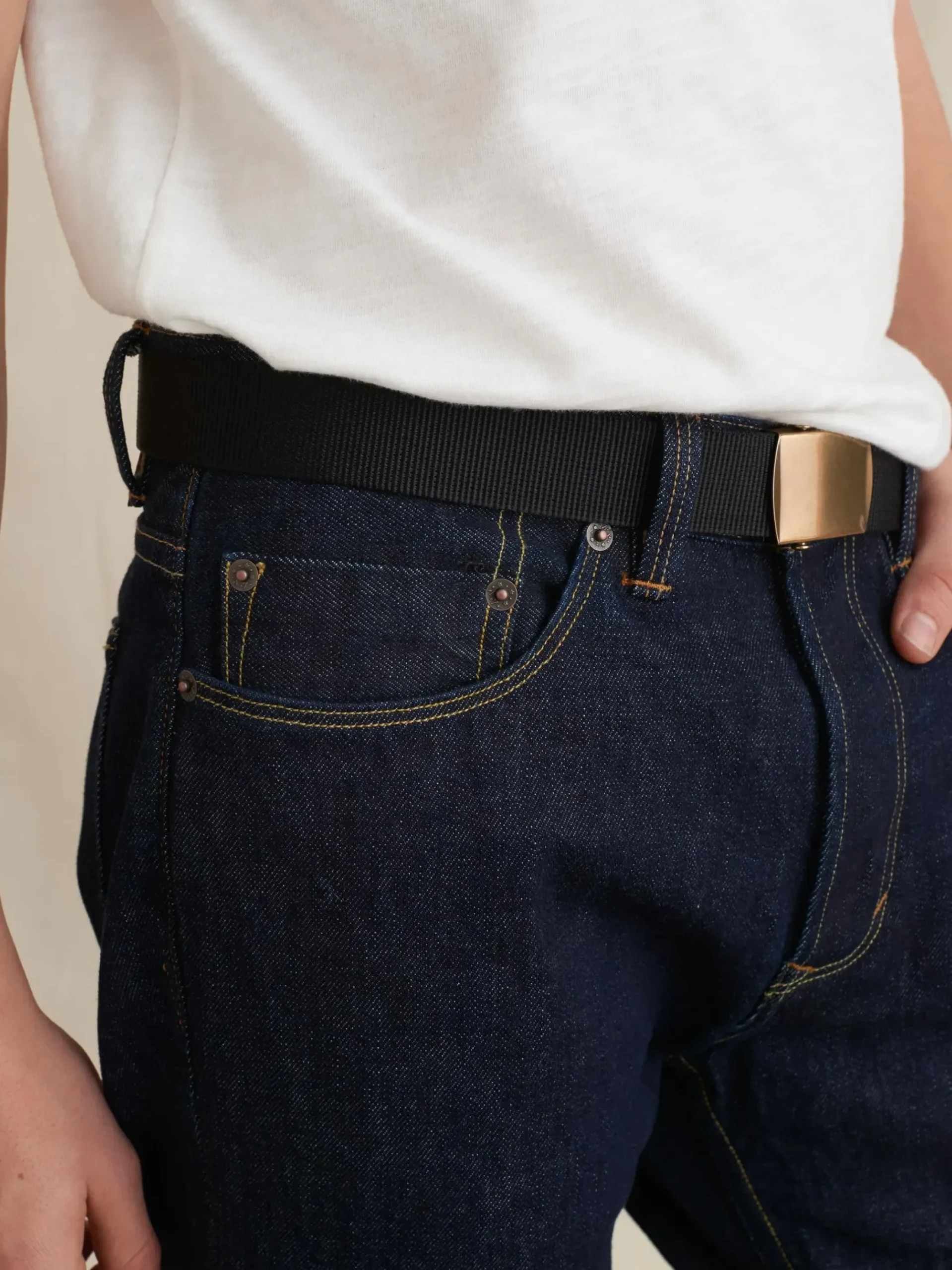 Fashion Alex Mill Solid Web Belt Black