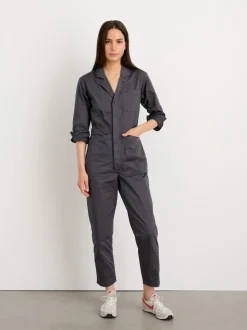 New Alex Mill Standard Jumpsuit In Cotton Twill Iron Grey