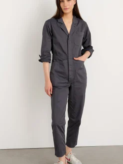 New Alex Mill Standard Jumpsuit In Cotton Twill Iron Grey