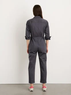 New Alex Mill Standard Jumpsuit In Cotton Twill Iron Grey