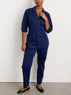 New Alex Mill Standard Jumpsuit In Long Inseam Dark Navy