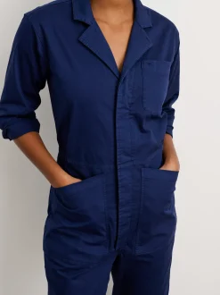 New Alex Mill Standard Jumpsuit In Long Inseam Dark Navy
