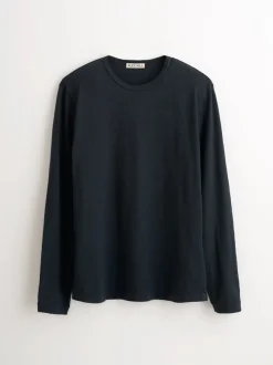 Outlet Alex Mill Standard Long Sleeve T-Shirt In Slub Cotton Black