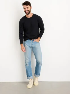 Outlet Alex Mill Standard Long Sleeve T-Shirt In Slub Cotton Black