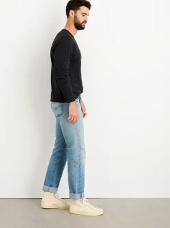 Outlet Alex Mill Standard Long Sleeve T-Shirt In Slub Cotton Black