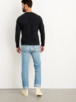 Outlet Alex Mill Standard Long Sleeve T-Shirt In Slub Cotton Black