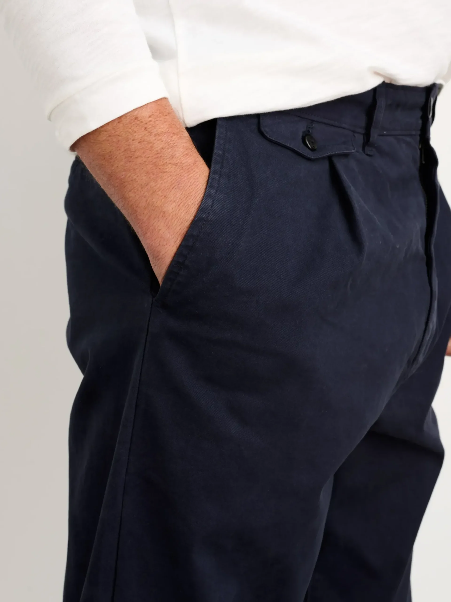 Fashion Alex Mill Standard Pleated Pant In Chino (Long Inseam) Dark Navy