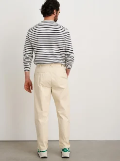Outlet Alex Mill Standard Pleated Pant In Chino (Long Inseam) Oatmilk