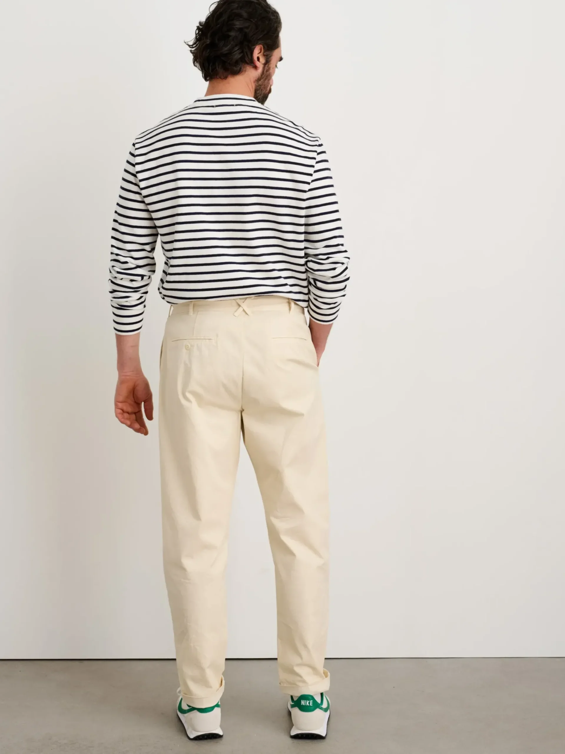 Outlet Alex Mill Standard Pleated Pant In Chino (Long Inseam) Oatmilk