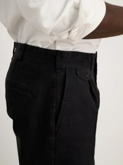 Hot Alex Mill Standard Pleated Pant In Chino (Long Inseam) Black