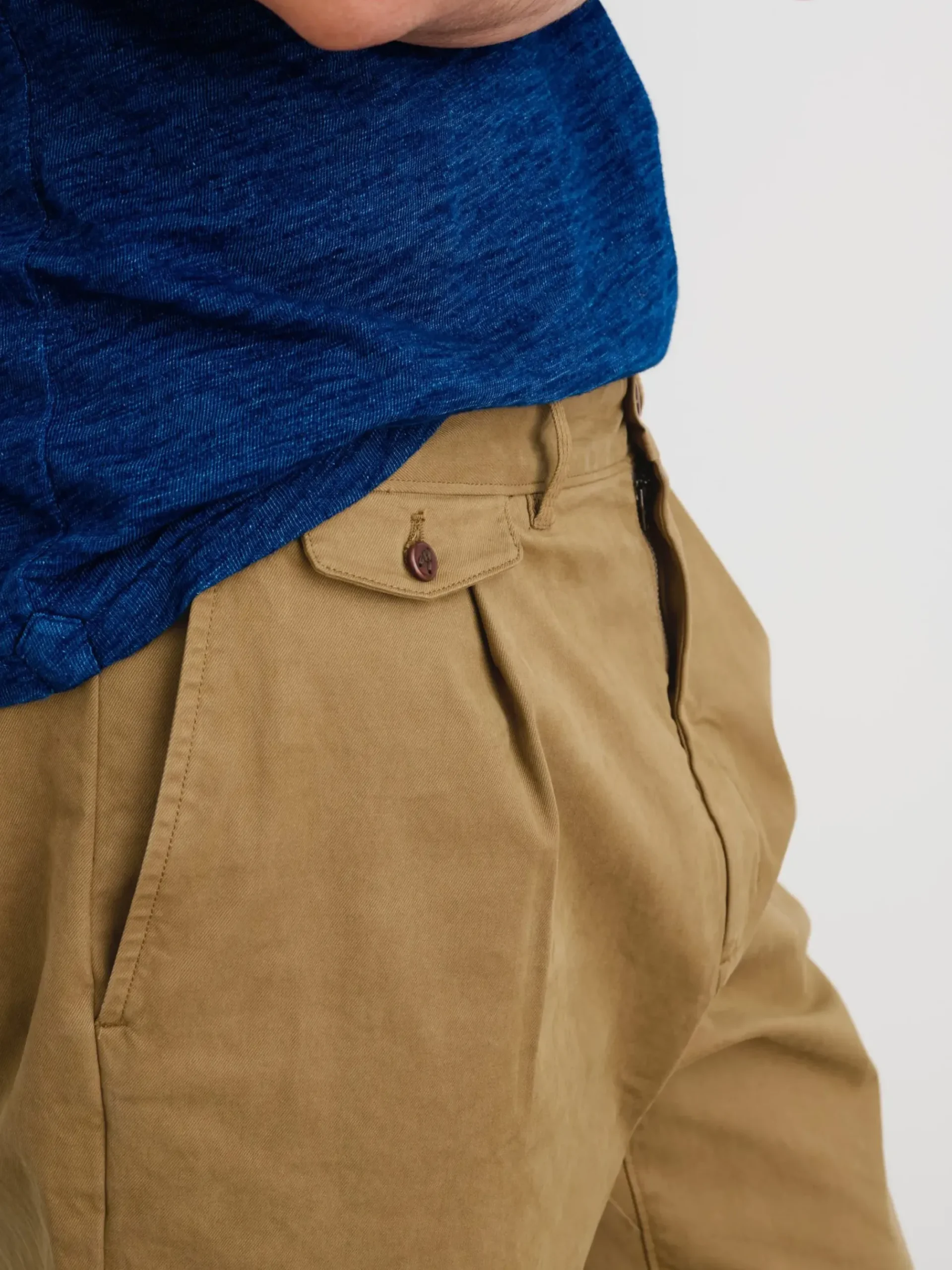 Clearance Alex Mill Standard Pleated Pant In Chino Dark Khaki
