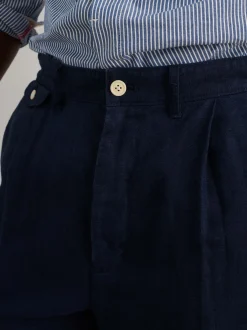 Hot Alex Mill Standard Pleated Pant In Linen Navy