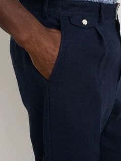 Hot Alex Mill Standard Pleated Pant In Linen Navy