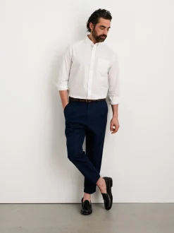 Outlet Alex Mill Standard Pleated Pant In Cotton Linen Dark Navy