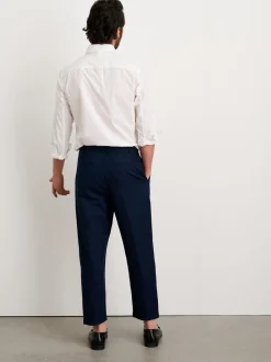 Best Alex Mill Standard Pleated Pant In Cotton Linen Dark Navy