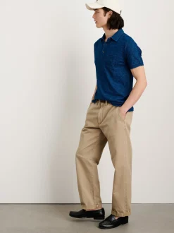 Online Alex Mill Standard Polo In Indigo Slub Cotton Dark Indigo