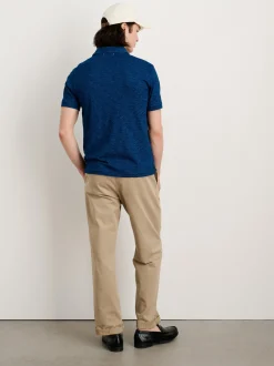 Online Alex Mill Standard Polo In Indigo Slub Cotton Dark Indigo