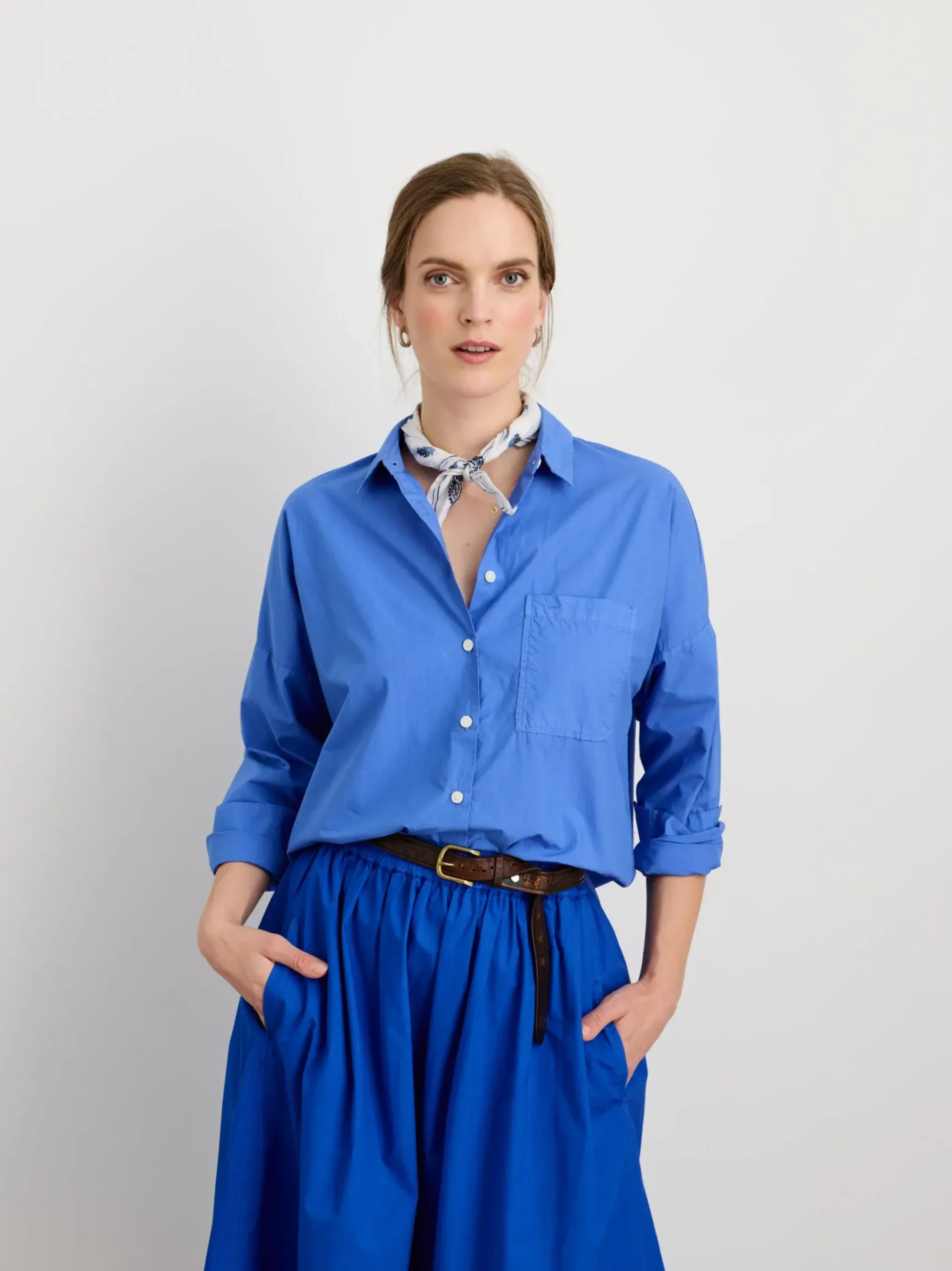 Clearance Alex Mill Standard Shirt In Paper Poplin French Blue