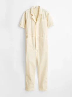 Online Alex Mill Standard Short Sleeve Jumpsuit Oatmilk