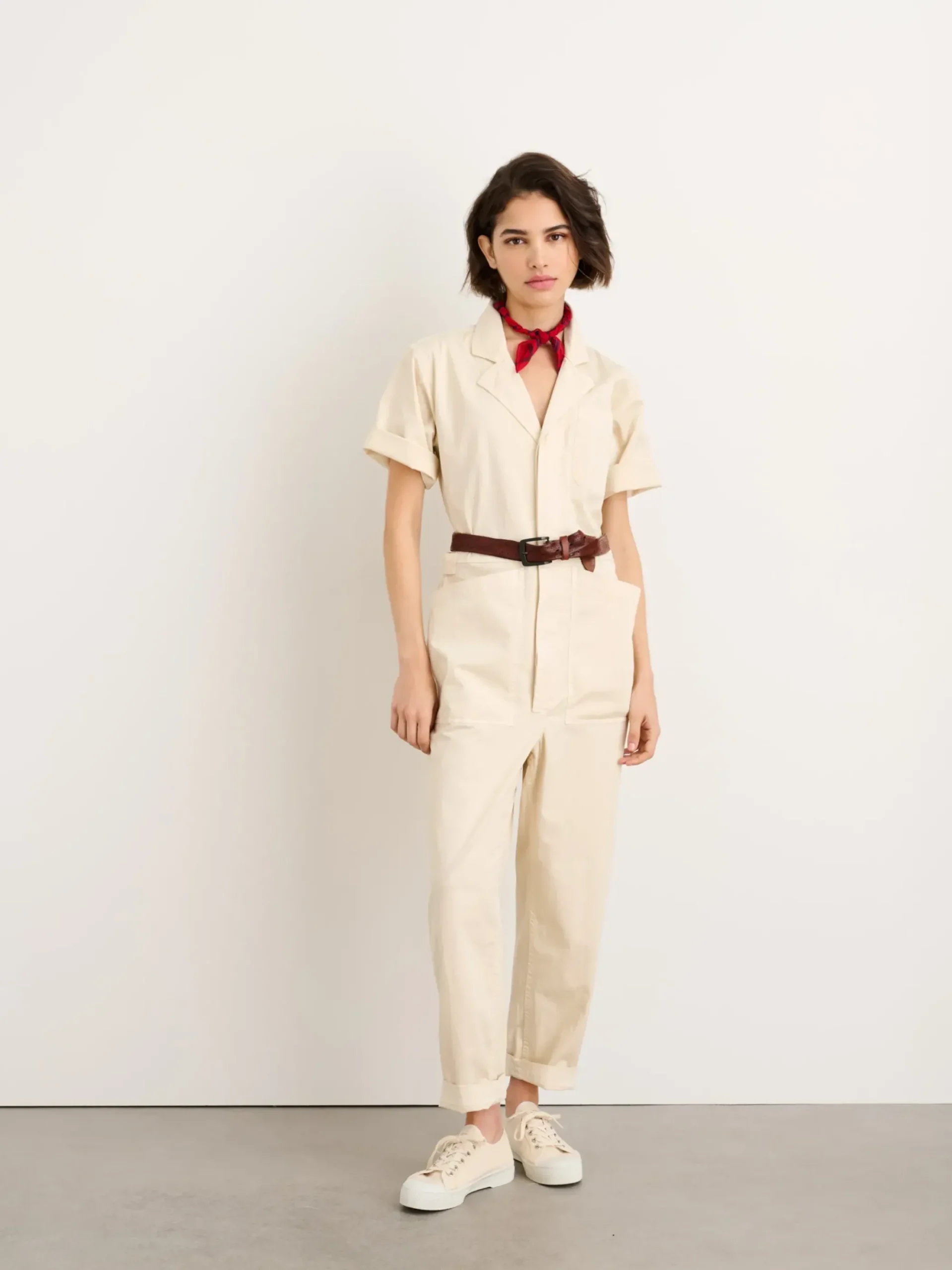 Online Alex Mill Standard Short Sleeve Jumpsuit Oatmilk