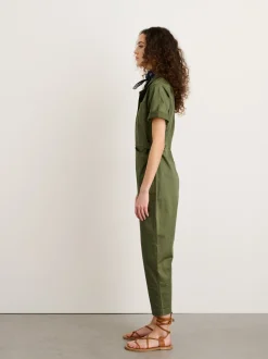 Outlet Alex Mill Standard Short Sleeve Jumpsuit Faded Olive