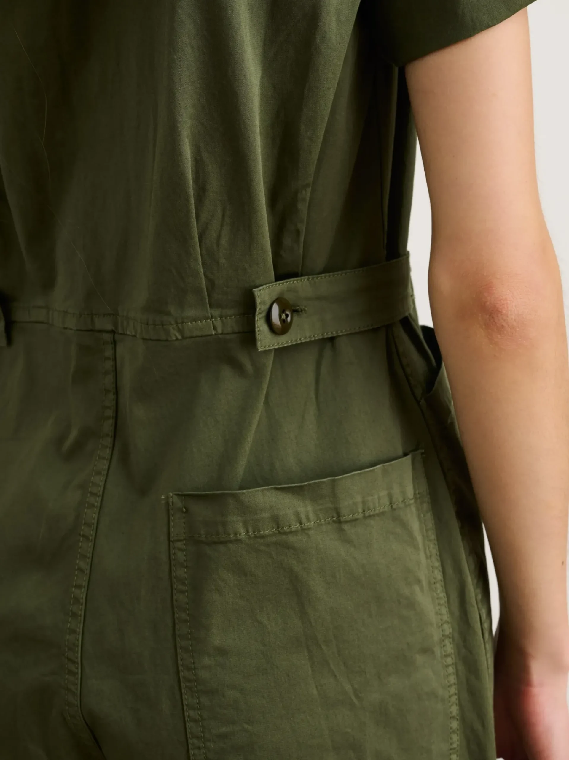Outlet Alex Mill Standard Short Sleeve Jumpsuit Faded Olive