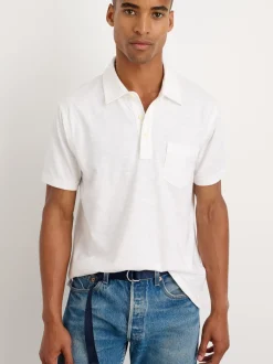 Outlet Alex Mill Standard Slub Cotton Polo White
