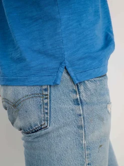 Outlet Alex Mill Standard Slub Cotton Polo Aegean Blue