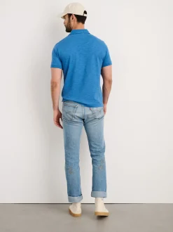 Outlet Alex Mill Standard Slub Cotton Polo Aegean Blue