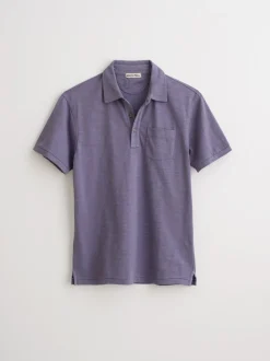 Online Alex Mill Standard Slub Cotton Polo Ceil Blue
