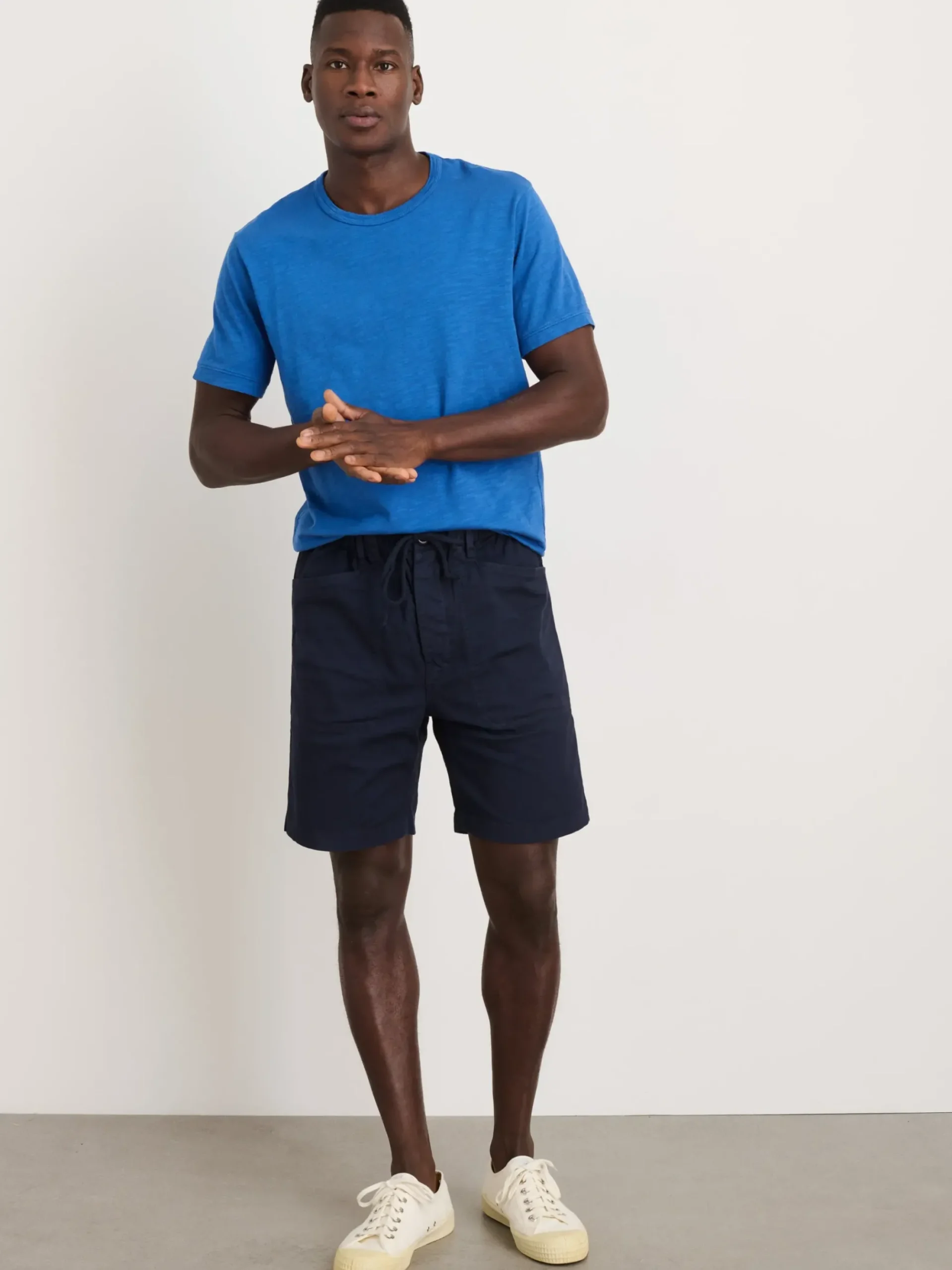 Fashion Alex Mill Standard T Shirt In Slub Cotton Washed Cobalt