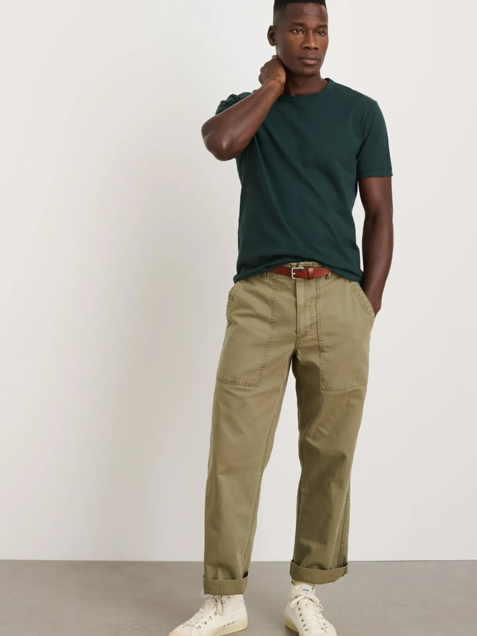Best Alex Mill Standard T Shirt In Slub Cotton Dark Spruce