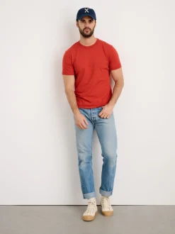 Outlet Alex Mill Standard T-Shirt In Slub Cotton Barn Red