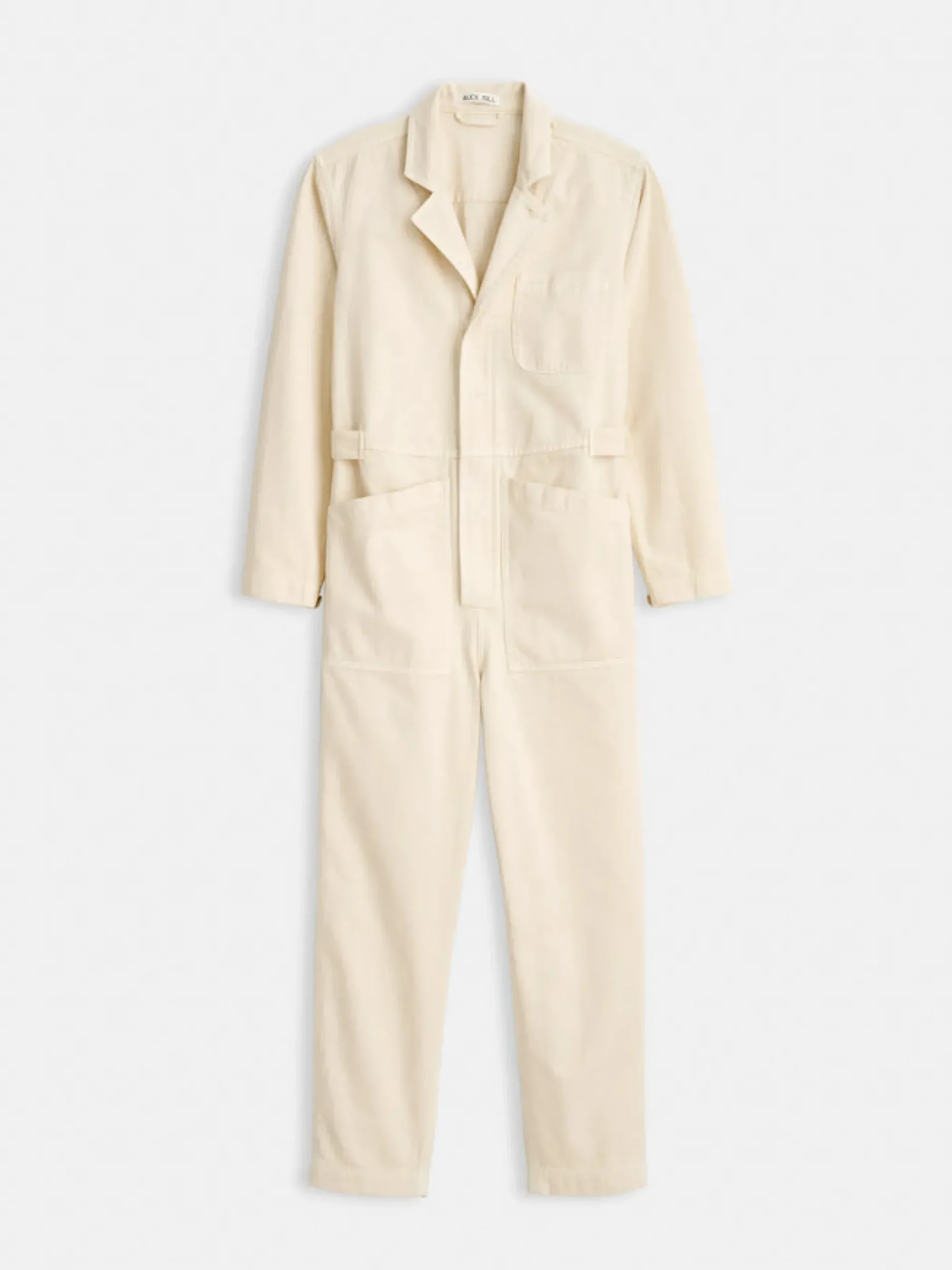 Sale Alex Mill Standard Zip Jumpsuit In Herringbone Ecru