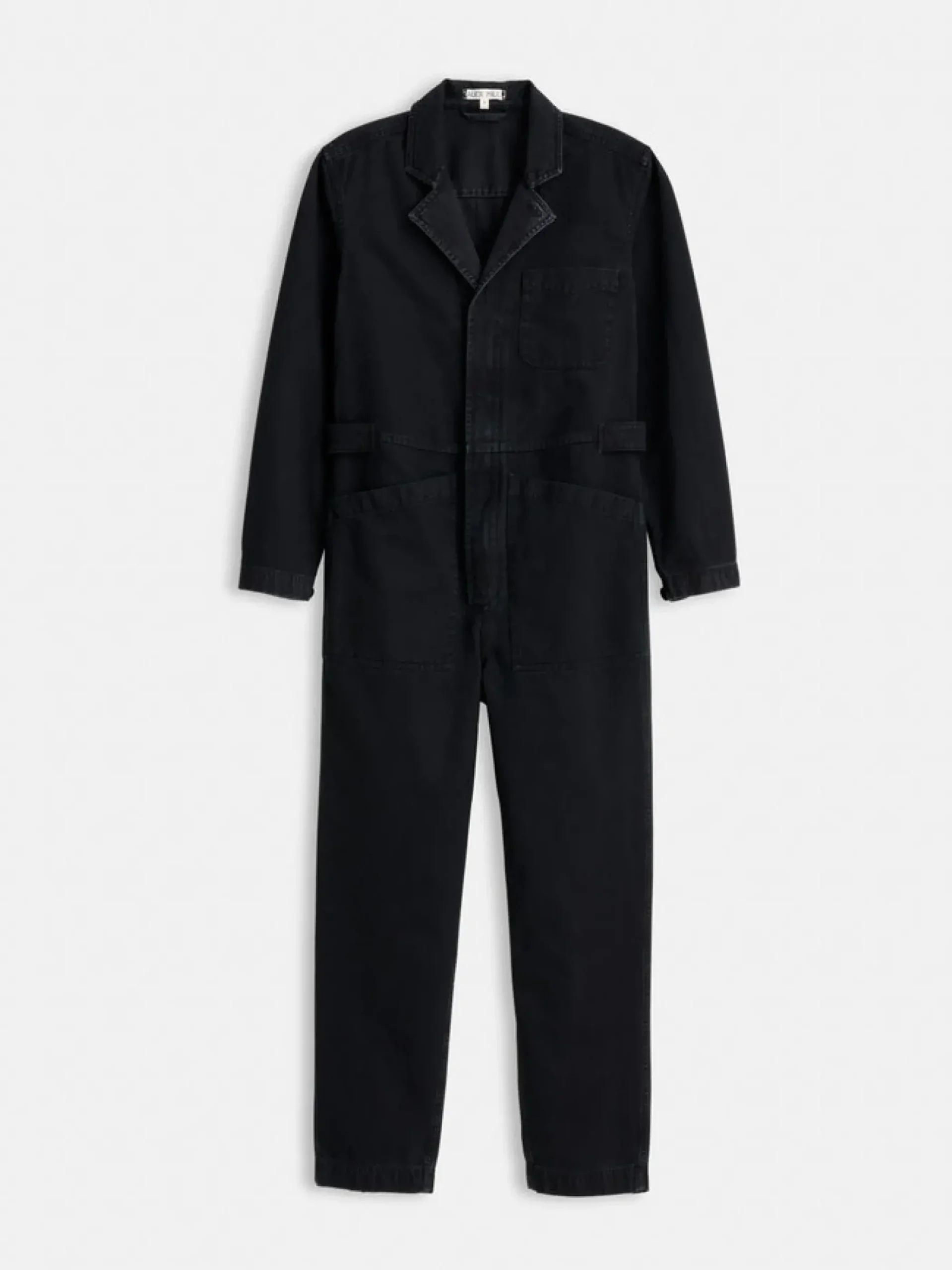 Clearance Alex Mill Standard Zip Jumpsuit In Herringbone Washed Black
