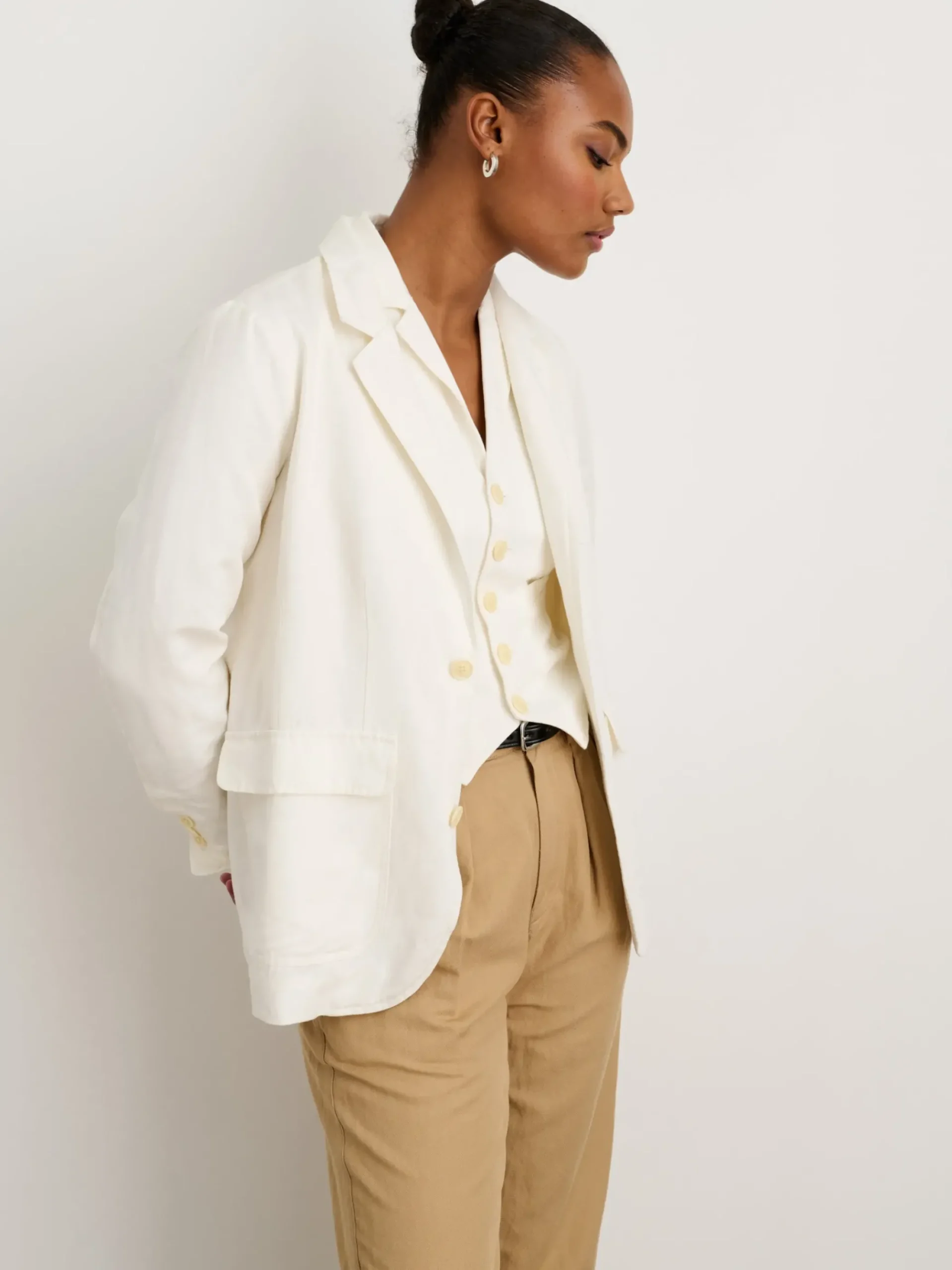 Best Alex Mill Suitish Blazer In Drapey Twill Ecru