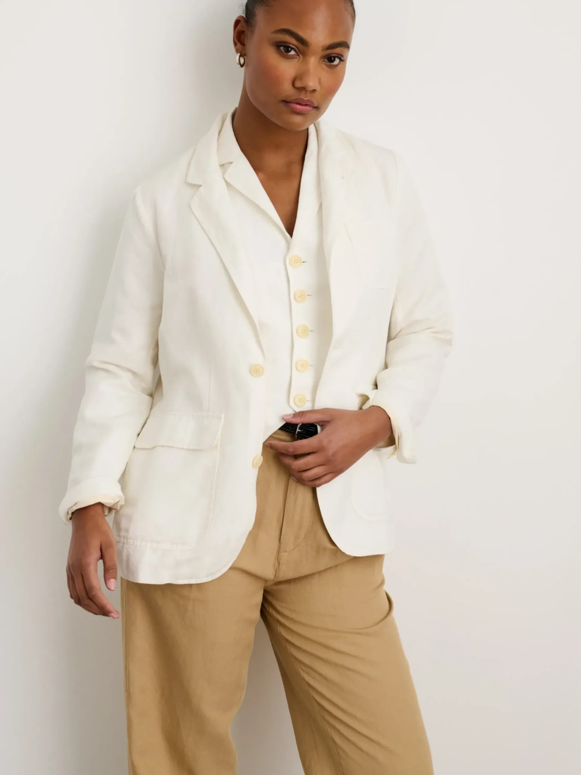Best Alex Mill Suitish Blazer In Drapey Twill Ecru