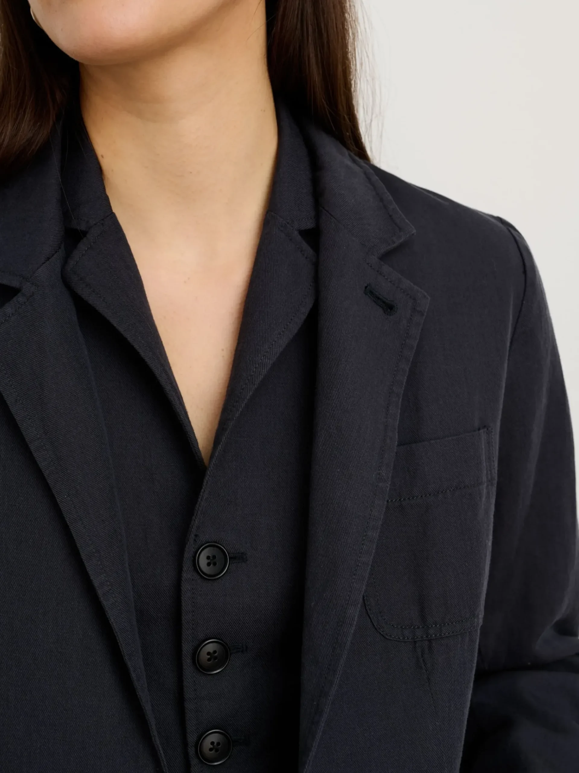 Clearance Alex Mill Suitish Blazer In Drapey Twill Washed Black
