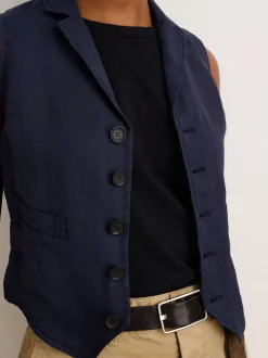 New Alex Mill Suit(Ish) Vest Dark Navy