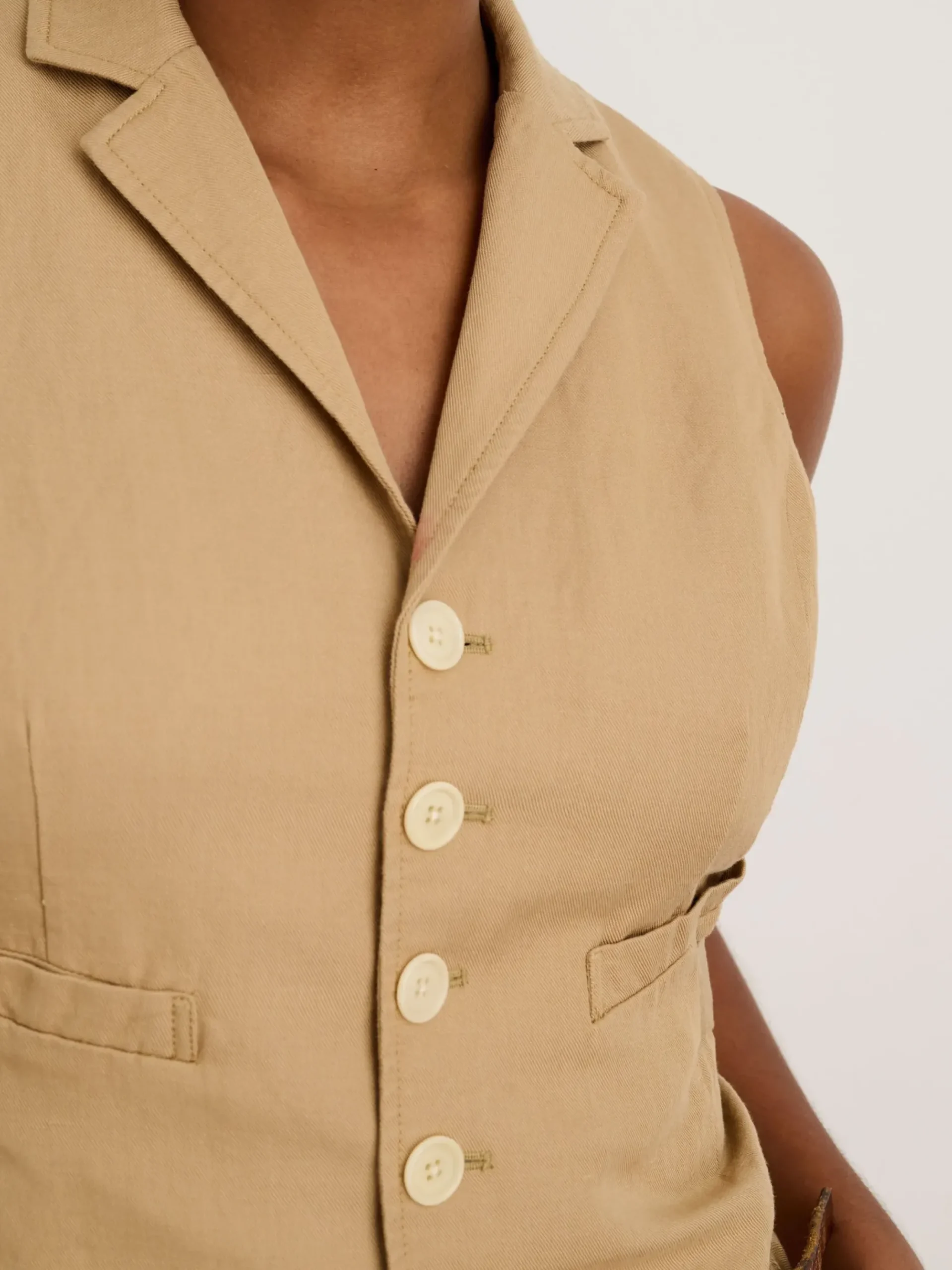 Discount Alex Mill Suitish Vest In Drapey Twill Vintage Khaki