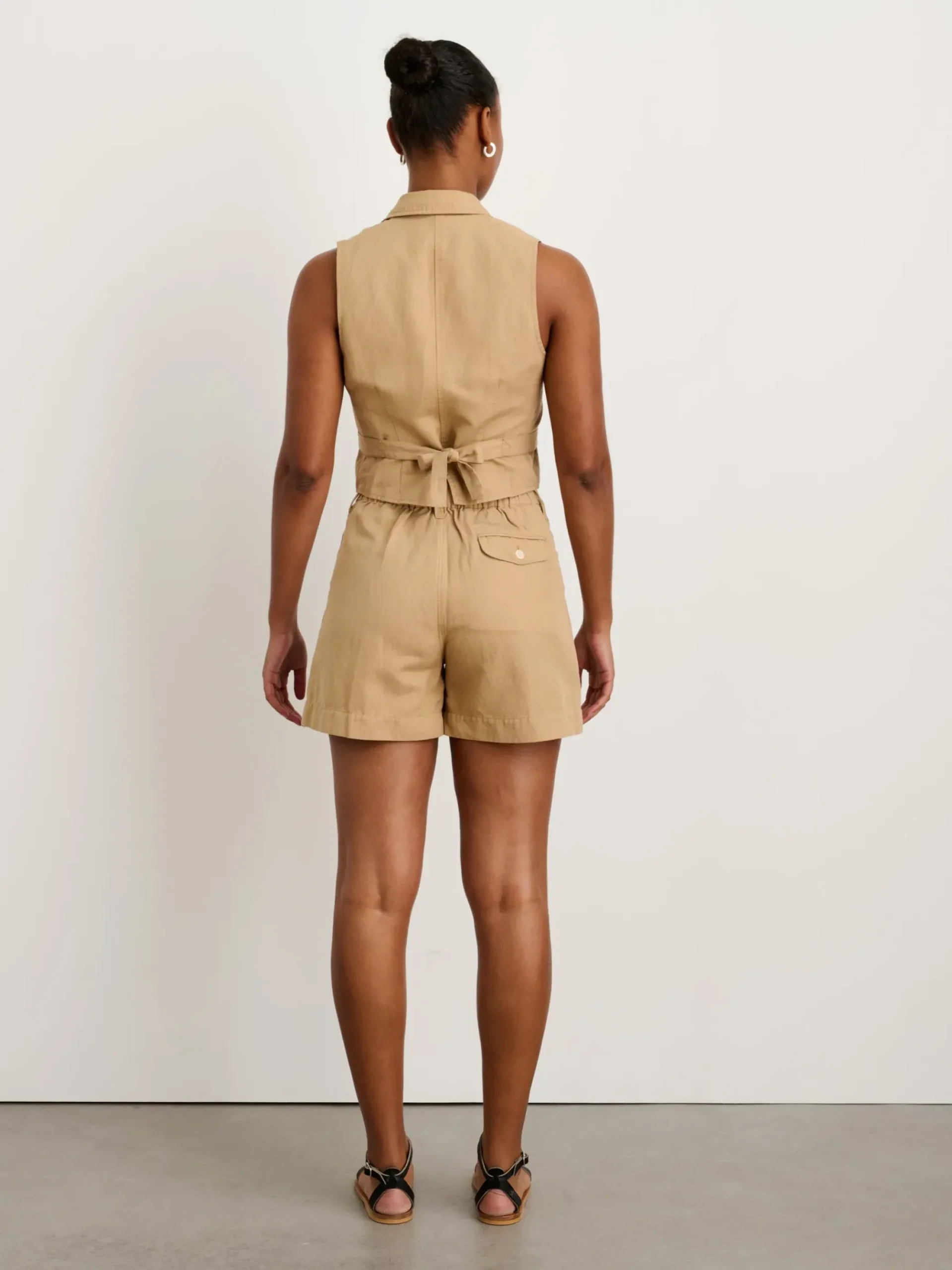 Discount Alex Mill Suitish Vest In Drapey Twill Vintage Khaki