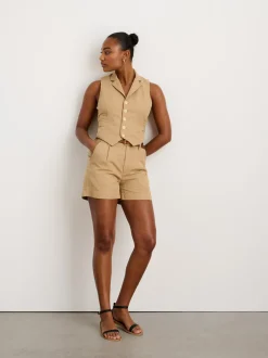 Sale Alex Mill Suitish Vest In Drapey Twill Vintage Khaki