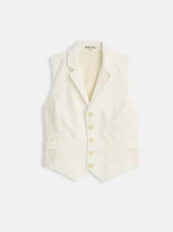 Hot Alex Mill Suitish Vest In Drapey Twill Ecru