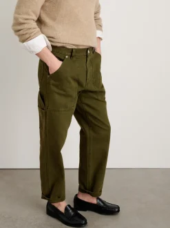 New Alex Mill The Painter Pant In Recycled Denim Military Olive
