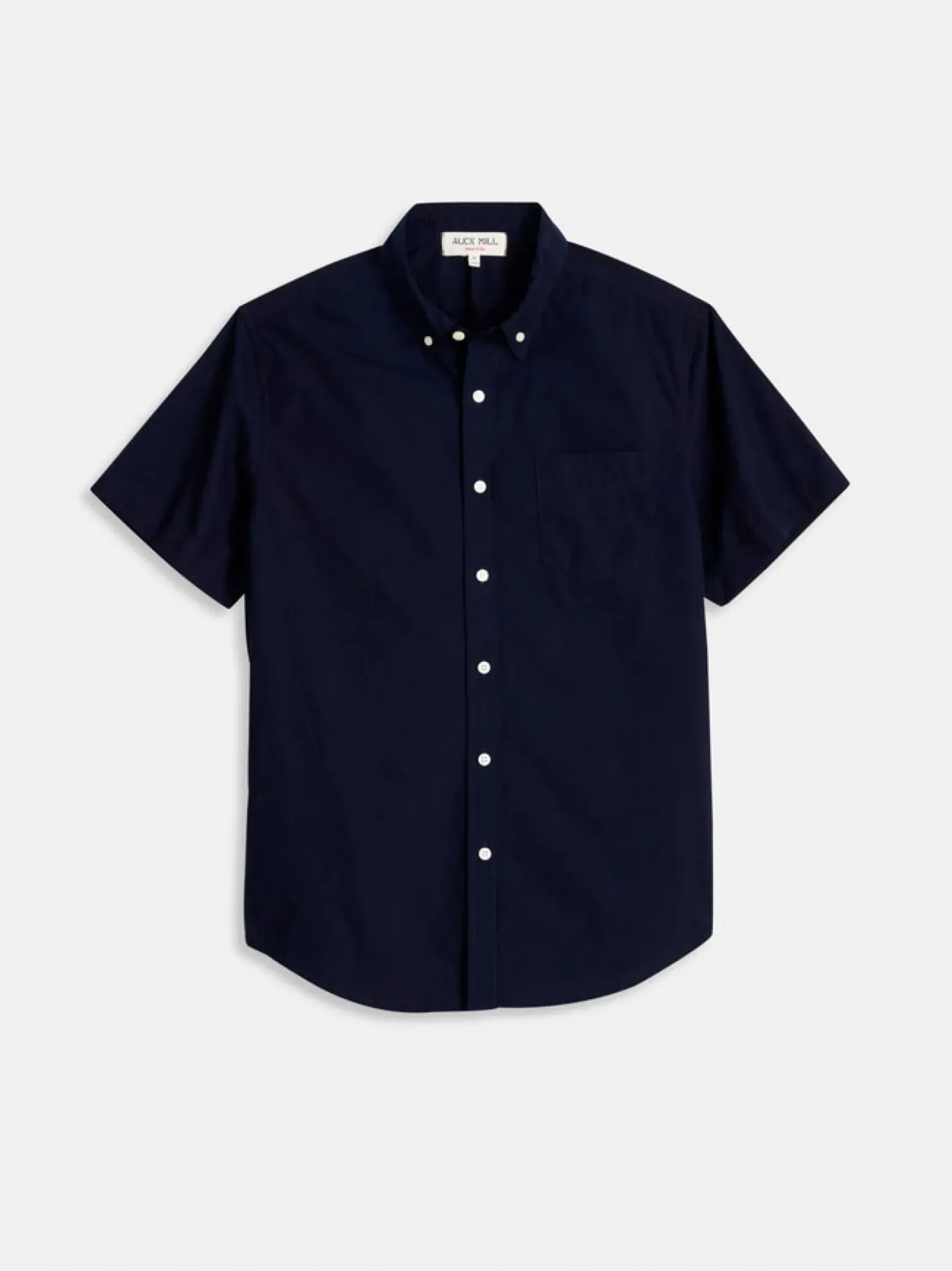 Hot Alex Mill The Short Sleeve Mill Shirt In Paper Poplin Dark Navy