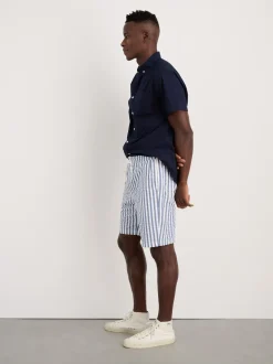 Hot Alex Mill The Short Sleeve Mill Shirt In Paper Poplin Dark Navy